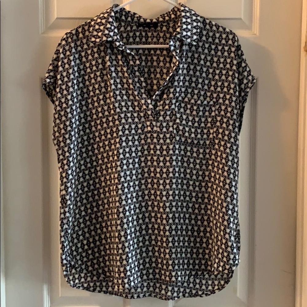 Black and white blouse